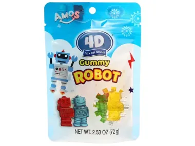 Kẹo dẻo Amos 4D 72g – Trải nghiệm ăn vặt sáng tạo, bùng nổ vị giác và thị giác