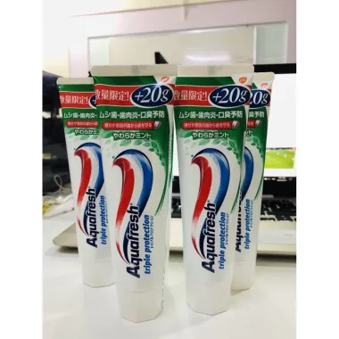 Kem đánh răng Aquafresh Nhật Bản 140g hương trà xanh – Giải pháp chăm sóc răng miệng dịu nhẹ, sạch sâu từ Nhật Bản