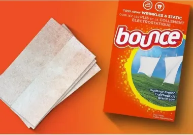 Giấy thơm quần áo Bounce (80/120/160 tờ) – Mềm vải, lưu hương, chống tĩnh điện 