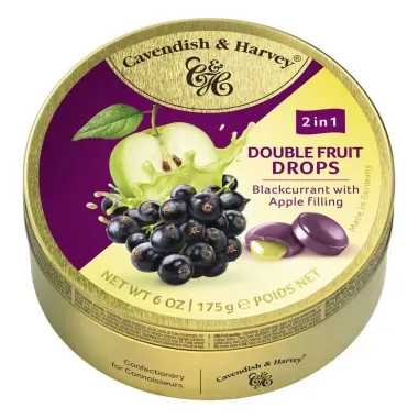 Kẹo trái cây nhân mứt Cavendish & Harvey 2in1 175g – Sự hòa quyện hương vị kép bùng nổ từ Đức
