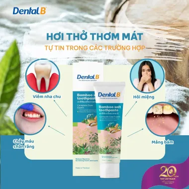 Kem đánh răng thảo dược muối tre Dental B 120g – Giải pháp chăm sóc nướu và làm sạch răng miệng từ Hàn Quốc