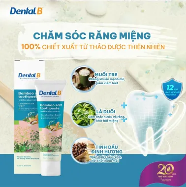Kem đánh răng thảo dược muối tre Dental B 120g – Giải pháp chăm sóc nướu và làm sạch răng miệng từ Hàn Quốc