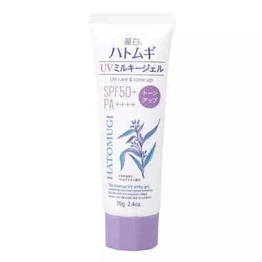 Kem chống nắng Hatomugi Tone Up UV Milky Gel SPF50+ PA++++ Nhật Bản – Nâng tông tự nhiên, bảo vệ da tối ưu 