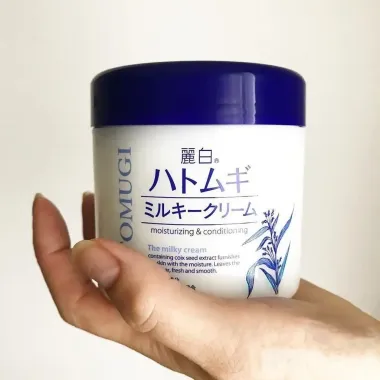 Kem dưỡng ẩm trắng da Hatomugi The Milky Cream 300g – Dưỡng ẩm sâu, sáng da chuẩn Nhật Bản