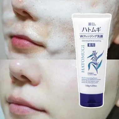 Sữa rửa mặt Hatomugi Cleansing & Facial Washing 130g/170g – Làm sạch sâu, hỗ trợ tẩy trang nhẹ, dưỡng sáng da