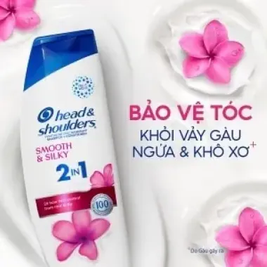 Dầu Gội Xả Head & Shoulders Smooth & Silky 2in1 (Mỹ)