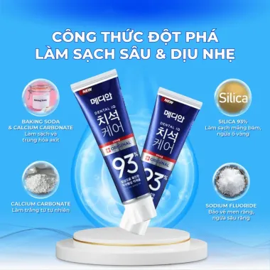 Kem đánh răng Median Dental IQ 93% màu xanh dương – Giải pháp làm sạch sâu, hơi thở thơm mát chuẩn nha khoa từ Hàn Quốc