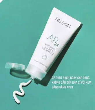 Kem đánh răng Nu Skin AP24 Whitening Fluoride 110g – Công nghệ làm trắng sáng và kiểm soát mảng bám vượt trội từ Mỹ