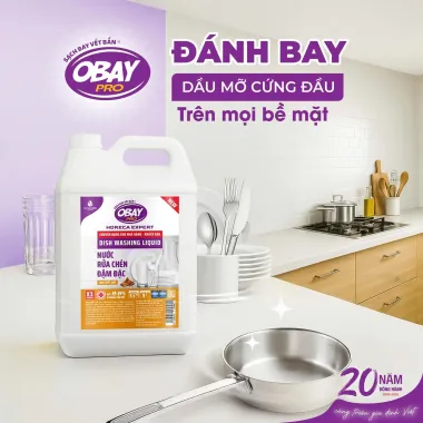 Nước giặt xả đậm đặc Obay Pro 9L hương Oải hương – Giải pháp giặt xả siêu tiết kiệm, sạch sâu và ngát hương từ Thái Lan