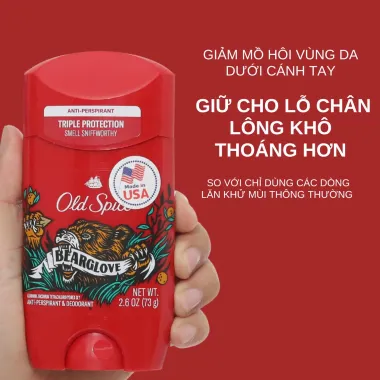 Sáp Lăn Khử Mùi Old Spice 73g Dành Cho Nam  – Thơm lâu, khô thoáng 48h