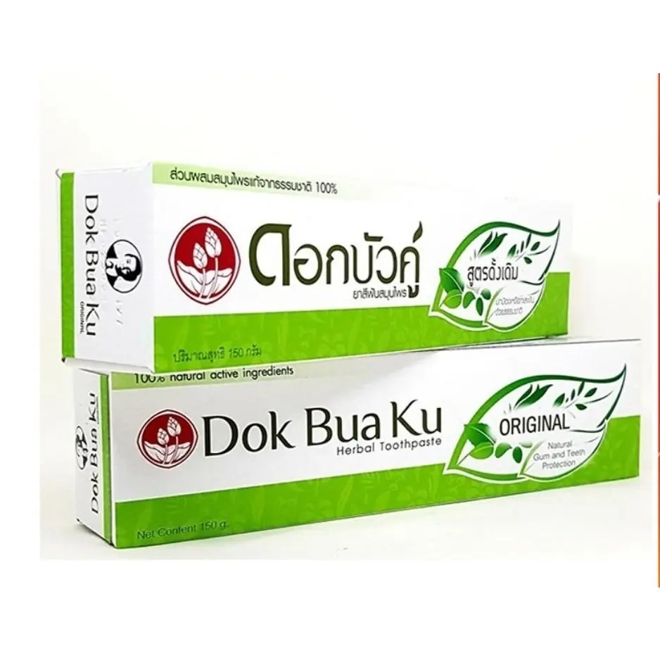 Kem đánh răng thảo dược Dok Bua Ku 150g – Tinh hoa thảo mộc bảo vệ răng miệng chuyên sâu từ Thái Lan