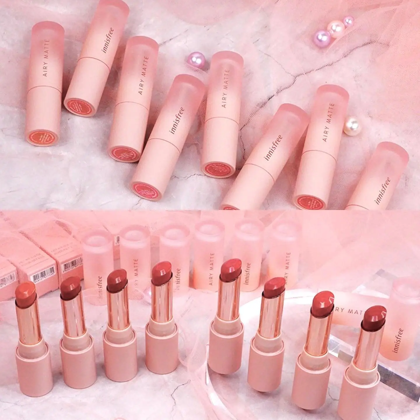 Son kem lì Innisfree Airy Matte Tint (Màu 04 & 08) – Sắc môi thời thượng, kết cấu siêu nhẹ chuẩn Hàn Quốc