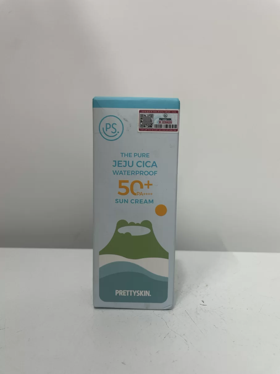 Kem Chống Nắng Kháng Nước Pretty Skin Jeju Cica Waterproof Sun Cream SPF 50+