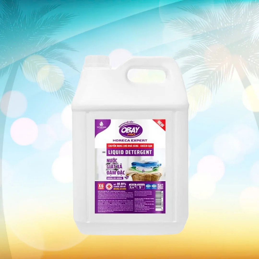 Nước giặt xả đậm đặc Obay Pro 9L hương Oải hương – Giải pháp giặt xả siêu tiết kiệm, sạch sâu và ngát hương từ Thái Lan